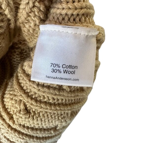 Hanna Andersson Tan Cotton Wool Cable Knit Sweater – Men’s Size M - Picture 6 of 6